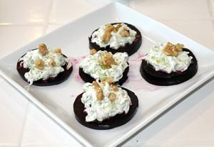 Appetizer Recipe: Beets with Tzatziki Sauce and Walnuts | BeLiteWeight | Weight Loss