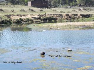Remains of old structures of water supply system in Ranchi city of India.