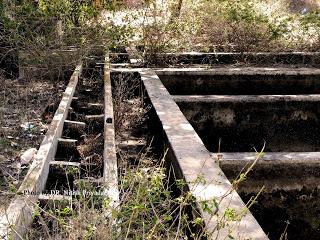 Remains of old structures of water supply system in Ranchi city of India.