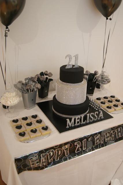 A Black and Silver Themed 21st Birthday by Cakes Mary Makes - Paperblog