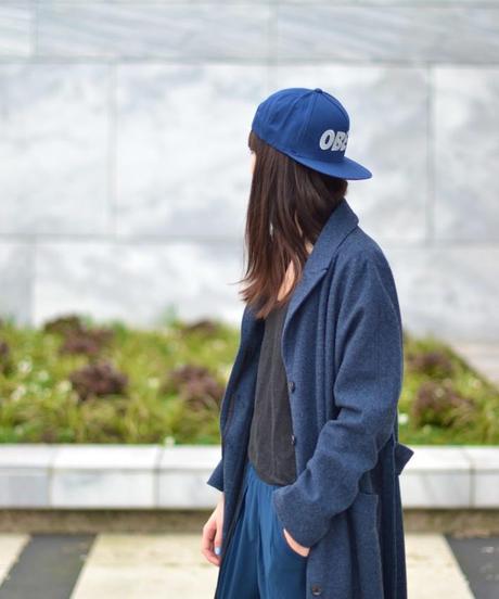 navy obey cap coat