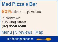Mad Pizza e Bar on Urbanspoon