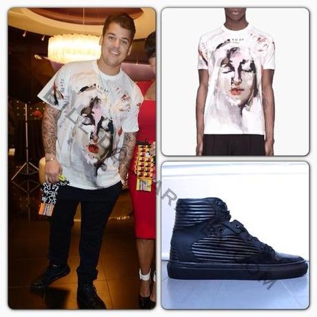 Rob Kardashian promotes his sock line wearing Givenchy x...