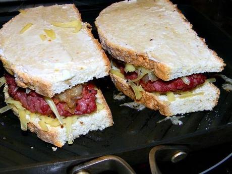 Soda Bread Brisket Patty Melt w/Irish Cheddar Cheese