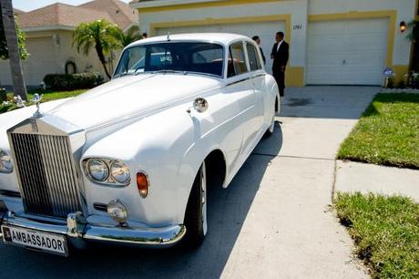 white rolls royce for wedding