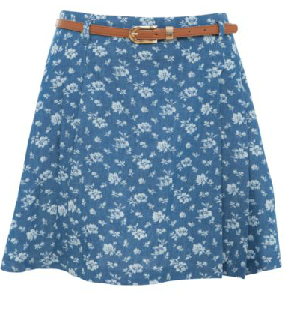 Belted floral skirt - £16.99