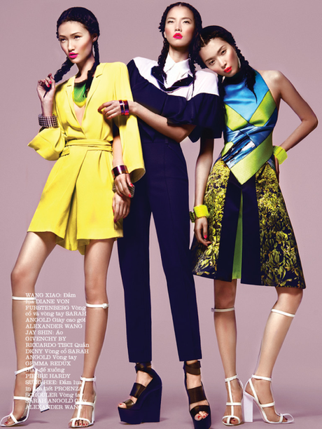 Sung Hee Kim, Wang Xiao & Jay Shin for Elle Vietnam March...