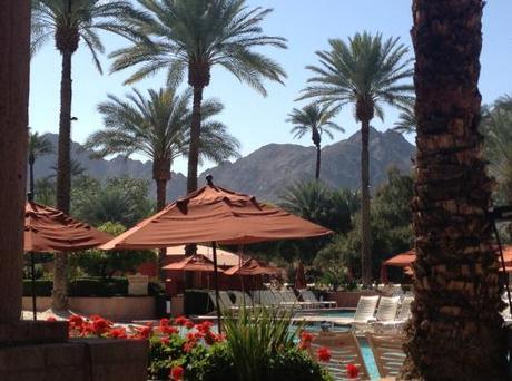 Sunshine, mountains, pool, and palm trees--what more could a girl want?
