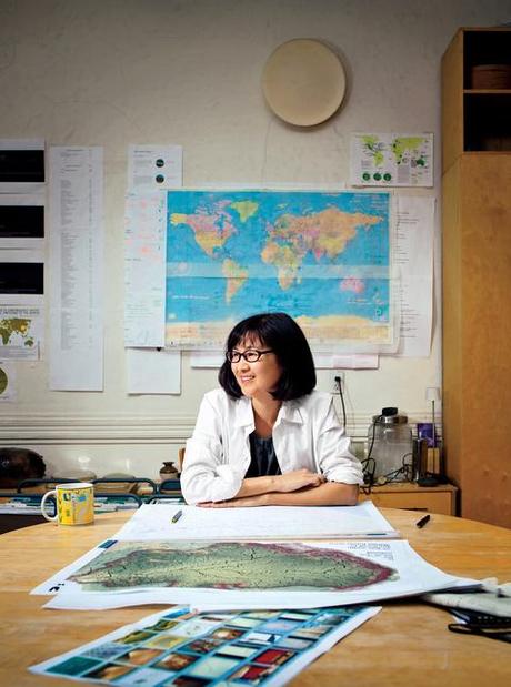 Michael Lewis portrait of Maya Lin.