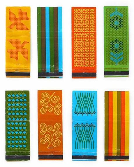 Patterned matchboxes designed by Saul Bass