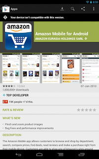 Amazon UK App incompatible with my Nexus 7.