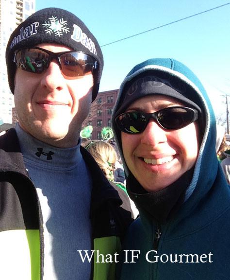 The Gent and I, waiting for the race to start in the 20-degree weather.