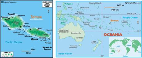 samoa maps, detailed map of samoa, map of samoa