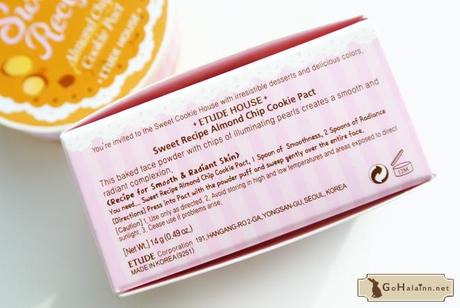 2013 Etude House Sweet Recipe Almond Chip Cookie Pact Powder Description