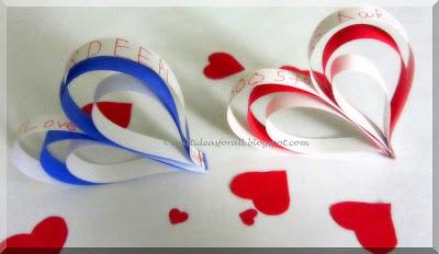 Valentine's day Paper strips Heart Craft Tutorial