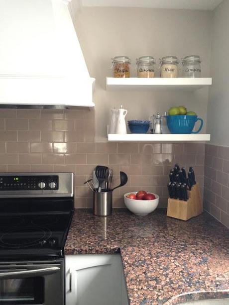 Kitchen Table, Shelves, and Light Fixture