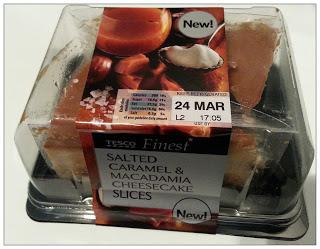 Tesco Finest Salted Caramel and Macadamia Cheesecake Slices