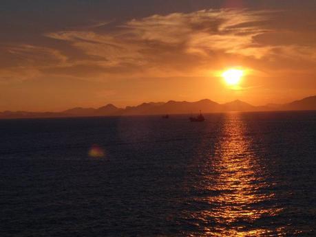 Sunset in Sea of China