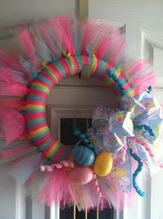 Easter Tulle Wreath