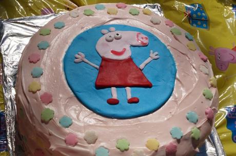 My attempt at a Peppa Pig Cake