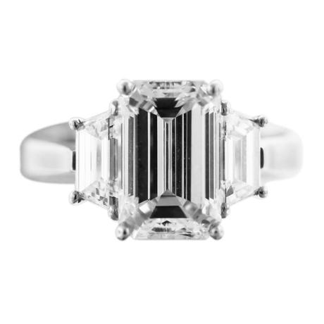 3 Carat Emerald Cut Diamond Engagement Ring, emerald cut ring, engagement ring boca