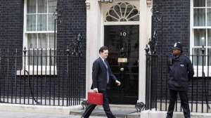 The Chancellor George Osborne Prepares To Give His Budget To Parliament