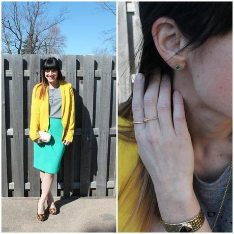 Outfit: Yellow, Gold, Green, & Leopard Print