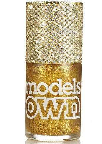 models own gold nail polish, gold nail polish, rela gold nail polish, gold flake nail polish