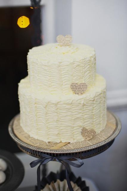 White Rustic Wedding Cake