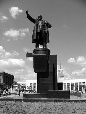 The statue of Lenin in front of Finland Statio...