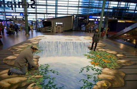 Road 3D arts-Waterfall-Amsterdam-Airport