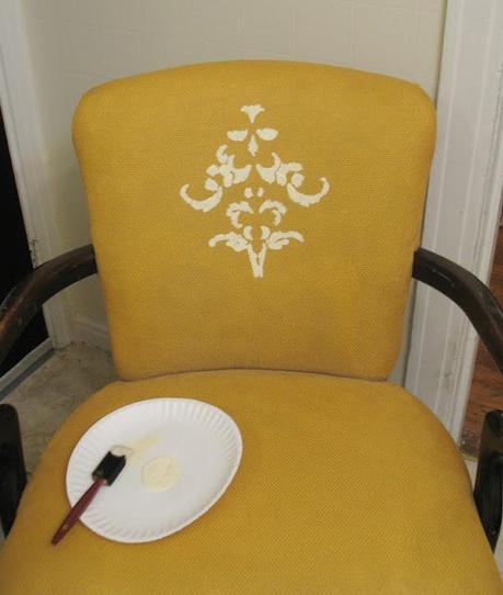 The yellow painted chair