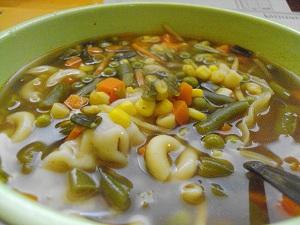 veggie potsticker soup