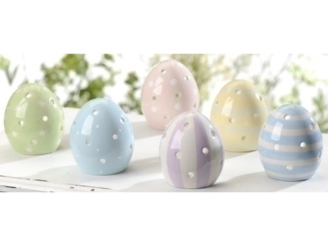 12 Pastel Easter Egg Decorative Tea Light Candle Holders 3