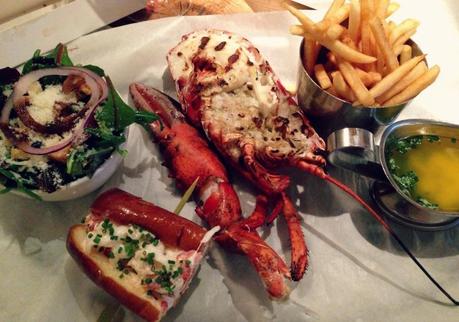 burger and lobster