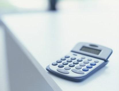 close-up of a calculator
