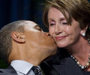 Kiss of death: ObamaCare’s disastrous impact means Nancy Pelosi, here being greeted by the president last year, won’t be speaker again soon.