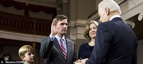 Democratic N.M. Sen. Martin Heinrich took his oath of office in 2013. He co-founded a green group with an eco-extremist