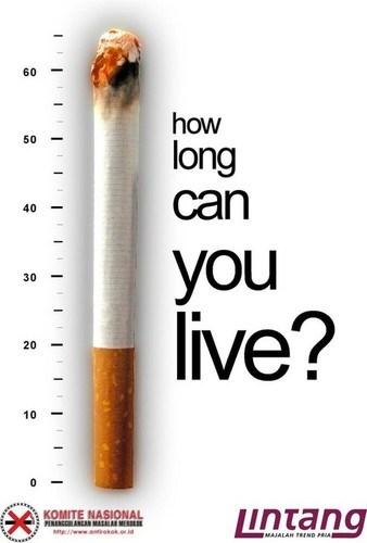 Cigarette vs life.