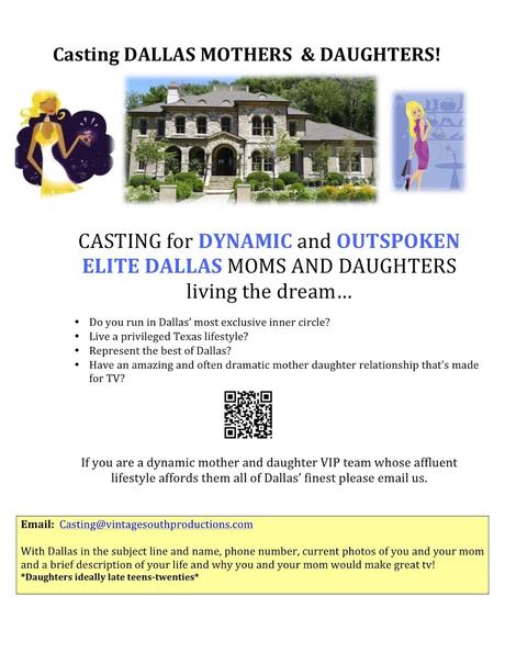 Casting Call: Mother/Daughter Reality TV Show