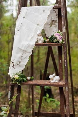 Vintage Easter Table by Hanging Pretty and Two Red Sparrows