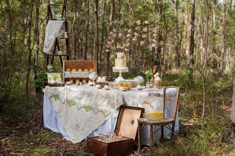 Vintage Easter Table by Hanging Pretty and Two Red Sparrows