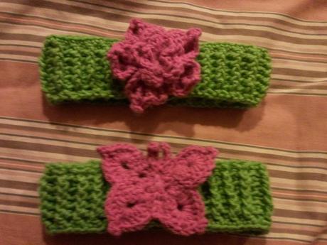 Warm head bands for my Dad's cousins kids. Girls 3 and 6.
