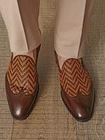 Dandily Woven:  Carmina Shoemaker Simpson Loafer