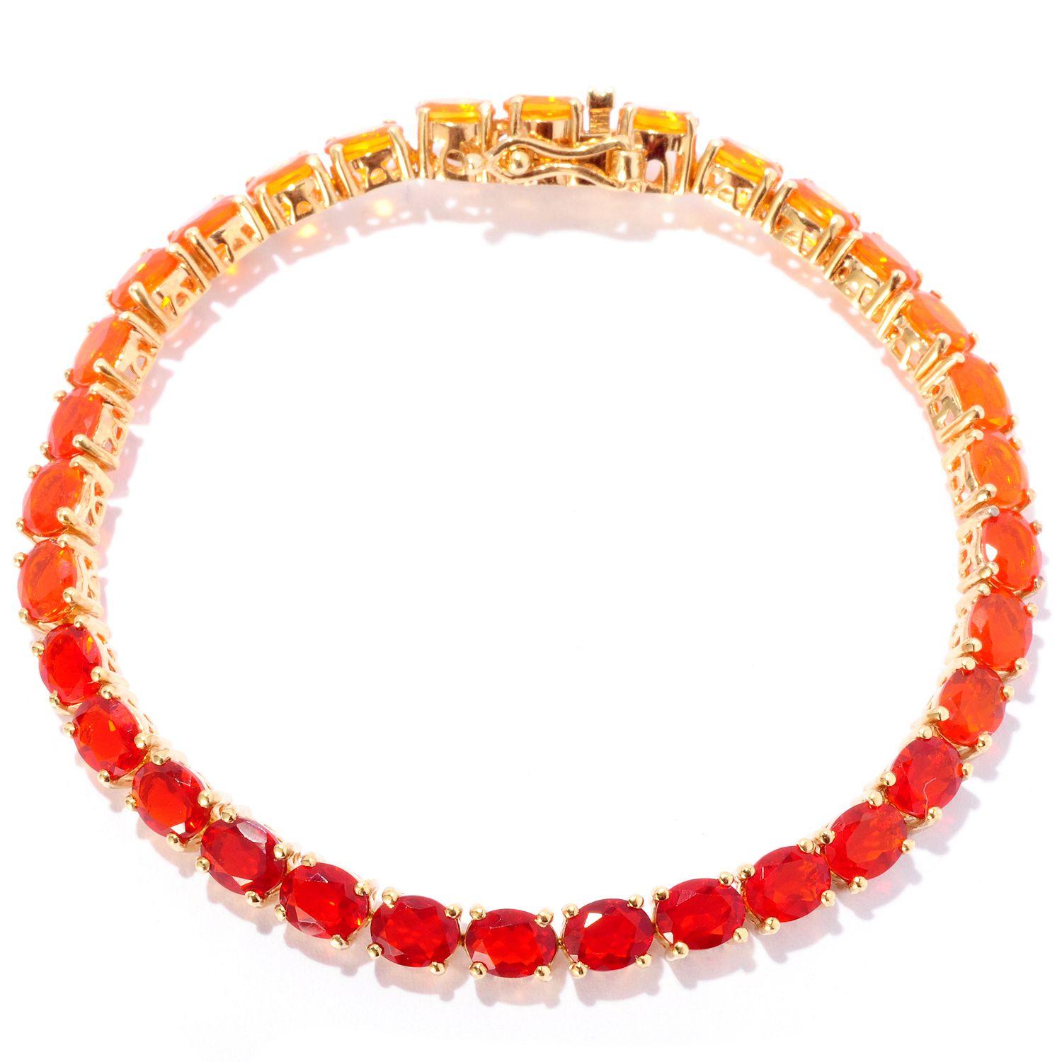 NYC II Shades of Fire Opal Tennis Bracelet, fire opal bracelet, fire opal jewelry