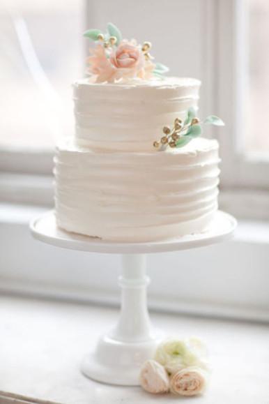 Simple Two-Tier Wedding Cake