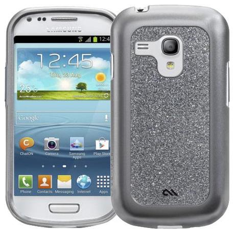 Case-Mate Glam Glittering Cover for Samsung Galaxy S3 Mini - Silver