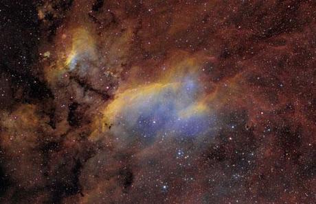 IC 4628: The Prawn Nebula photography. Picture taken with Hubble Telescope 