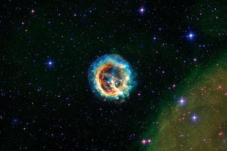 Supernova Remnant E0102-72 photography. Picture taken with Hubble Telescope 