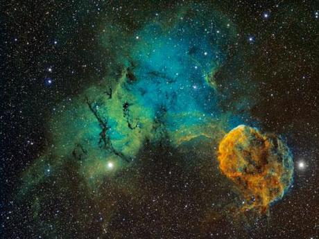 The Elusive Jellyfish Nebula photography. Picture taken with Hubble Telescope 